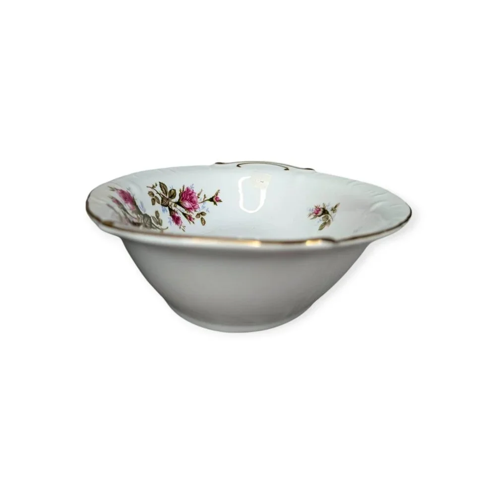 Vintage 1950s Royal Rose (Moss Rose) Fine China Japan Vegetable Serving Bowl
